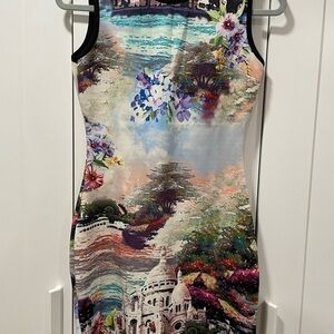 Floral Scenic Print Dress